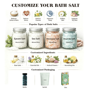 Sel de Bain Cristallin pour les Pieds à la Lavande, aux Huiles Essentielles et aux Minéraux de la Mer Morte et de l'Himalaya, Marque Privée - Product Image 4