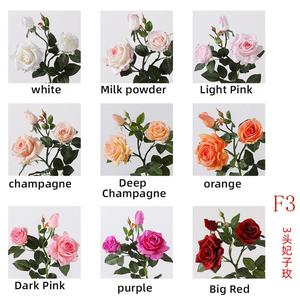 Decoración <span class=keywords><strong>de</strong></span> flores <span class=keywords><strong>de</strong></span> boda rosas <span class=keywords><strong>de</strong></span> tacto real rosas blancas rosas artificiales <span class=keywords><strong>de</strong></span> seda <span class=keywords><strong>de</strong></span> alta calidad al por mayor ramo <span class=keywords><strong>de</strong></span> rosas falsas - Product Image 4