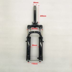 Horquilla Delantera para Bicicleta Eléctrica con Suspensión Hidráulica, Amortiguador de Resorte, Horquilla Delantera de 18 Pulgadas para Scooter, Freno de Tambor, Freno de Expansión - Product Image 2