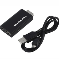 Para PS2 a HD Adaptador convertidor Compatible 480i/480p/576i Audio Video con Cable de Audio compatible con PC todos los modos de visualización PS2 empaquetados