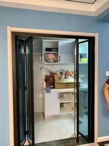 Marco delgado <span class=keywords><strong>de</strong></span> estilo moderno para exterior, <span class=keywords><strong>puerta</strong></span> plegable <span class=keywords><strong>de</strong></span> acordeón interior, puertas <span class=keywords><strong>de</strong></span> vidrio biplegables <span class=keywords><strong>de</strong></span> aluminio, <span class=keywords><strong>puerta</strong></span> corredera - Product Image 3