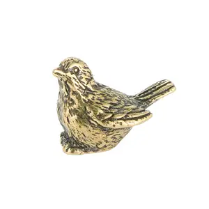 Do old antique pure copper sparrow copper ornaments interessante decorazione per uccelli pezzi a mano in ottone all'ingrosso