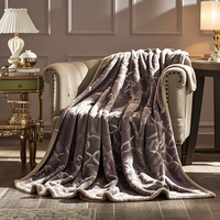 Couverture en tricot jacquard Lightning super douce et confortable pour la décoration de la maison d'hiver canapé et couverture de voyage LN