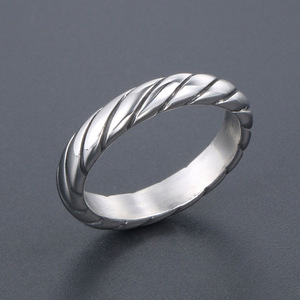Anillo de Acero de Titanio con Diseño Trenzado, Joyería Unisex, Regalo SA773 - Product Image 2