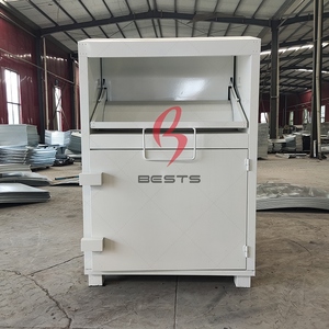 Outdoor used clothing donation drop off box OEM USA hotsale clothes collection bin low price USA donation bins for sale