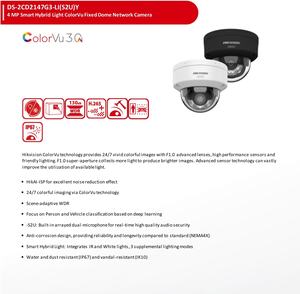 Hikvision Orijinal DS-2CD2147G3-LIS2UY 4MP ColorVu3.0 AcuSense Akıllı Hibrit Işık Dahili Mikrofonlu PoE Dome <span class=keywords><strong>IP</strong></span> Ağ Kamerası Dış Mekan - Product Image 4