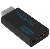 Adaptateur Wii vers HD Wii 1080P blanc et noir Convertisseur Wii2HDMI pour écran PC HDTV Monitor