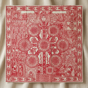 Pintura Decorativa Hecha a Mano en Lienzo 3D, Estilo Madhubani de Bihar, Arte Folclórico Tradicional Indio, Industrias Jharkhand Ojistha, Decoración para el Hogar 12000 - Product Image 4