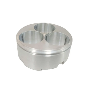 CNC Machined Aluminum Multi Cavity Round Housing, Custom Multi Hole Circular Mechanical Shell Components - Product Image 5