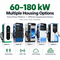 Station de recharge pour véhicules électriques haute puissance 60 120 160 kW, 250 A, phase 3, câble de 5 m, montage au sol, entrée 380 V, CCS1/CCS2/CHAdemo pour voiture électrique