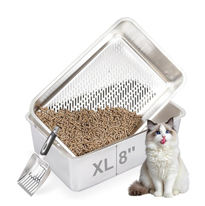 Bac à Litière Intelligent en Acier Inoxydable <span class=keywords><strong>XXL</strong></span>, Facile à Nettoyer, Plateau de Tamisage en Métal, <span class=keywords><strong>Toilette</strong></span> Pratique <span class=keywords><strong>pour</strong></span> Chats - Product Image 2