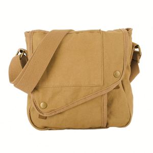 Bolso Bandolera de Lona de Algodón Vintage, Resistente y a la Moda, Bolso Mensajero Pequeño de un Solo Hombro para Hombres y Mujeres, para Uso Diario - Product Image 1