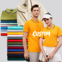 Klaar om te verzenden: effen poloshirts, unisex, dames en heren, korte mouwen, zomer, zakelijk uniform, op maat gemaakt, lage minimale bestelhoeveelheid, gratis verzending