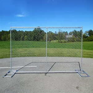 Chain Link Temporary Fence Portable Folding Temporary Fencing Safety Barrier