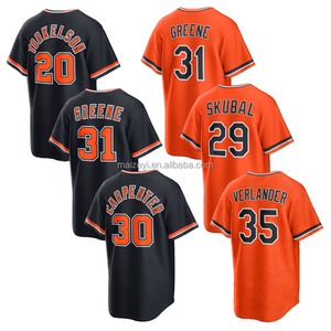 Qualité supérieure cousue avec soin # 35 Justin Verlander # 28 Javier Baez # 29 Tarik Skubal # Maillot de baseball américain 31 Riley Greene - Product Image 1