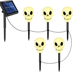 Không thấm nước Halloween năng lượng mặt trời bí ngô chuỗi dẫn ánh sáng năm mới bãi cỏ trang trí năng lượng mặt trời bên đèn Halloween trang trí - Product Image 3