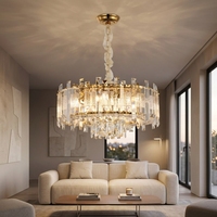 Lustre en cristal italien de luxe, lampe suspendue LED pour salon, chambre à coucher, bar, table à manger, décoration de la pièce