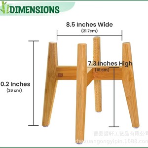 Bamboo <b>Dog</b> Feeding Rack Wooden Elevated <b>Stand</b> Large Pet <b>Bowl</b> Holder For <b>Dogs</b> With Stainless Steel <b>Bowls</b> - Product Image 3