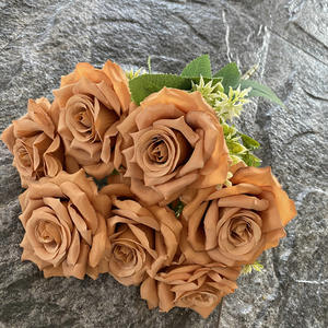 Tissu à volants 7 pièces <span class=keywords><strong>Paris</strong></span> Rose mariage hôtel décoration maison entrée signe Bouquet fleur artificielle Arrangement - Product Image 5