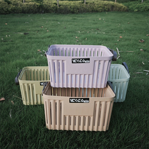 YENCO Plastic <b>Storage</b> Basket Square With Handle For <b>Kitchen</b> Drainage And Household Use - Product Image 4