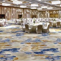 Großhandel Teppiche Tapis Gold Blue Nylon Bedruckte feuerfeste Bankett Zimmer Hotel Teppich
