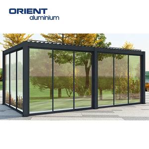 Fixe En Aluminium de Style Véranda Hiver Jardin Conservatoire Salle De Verre Serre Préfabriquée Système Toit <span class=keywords><strong>Solarium</strong></span> Modulaire - Product Image 1