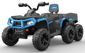 Auto Elettrica ATV a Sei Ruote per Bambini 2-4 Anni, Rimorchio in Plastica per Auto Giocattolo 5-8 Anni - Product Image 4