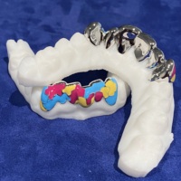 Bijoux Hip-Hop en Argent 925, Grillz Personnalisés Émaillés 6 Hauts 6 Bas