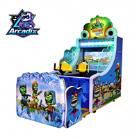 Mesin Game Arcade Tembak-tembakan Air Dua Pemain, Koin, Anak-anak, Hiburan Dalam Ruangan, Tema Zombie, Komersial
