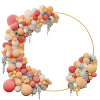 Vente en gros de support d'arche de mariage kit d'arche de ballon en métal de toile de fond de cercle rond pour le mariage, décoration de fond de fête d'anniversaire