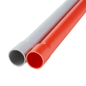 Tubo de conducto eléctrico rígido de plástico PVC, alta calidad, 16mm, 20mm, 25mm, 32mm, 40mm