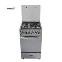 Four combiné Xunda 20 pouces, cuisinière à gaz, plaques chauffantes électriques, cuisinière à gaz 4 brûleurs, 3 brûleurs à gaz et 1 plaque électrique avec four