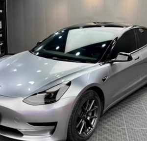 Film de protection auto-adhésif pour carrosserie de voiture GT Silver Grey Frosted Black Alexandria Metal Crystal PVC, rouleau complet, film PET changeant de couleur - Product Image 5