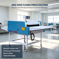 Presse à chaud industrielle automatique pneumatique pour le fusionnement et l'estampage de tissus, avec une largeur de travail de 500-750 mm, pour les t-shirts