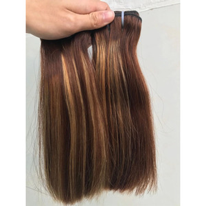 Thả Vận Chuyển 100% Bó Tóc Người Với Đóng Cửa 4/27 Ombre Màu Xương Thẳng Trinh Nữ Tóc Người Với Đóng Cửa - Product Image 5