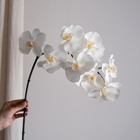 Orchidées artificielles papillon 3D de haute qualité, faites à la main, effet toucher réel, hydratantes, pour la décoration de la maison, de mariage et de Noël