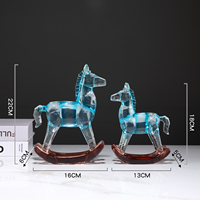 Statue de Cheval Porte-Bonheur Doré en Résine Feng Shui pour la Maison/le Bureau – Cadeau pour le Succès et la Prospérité