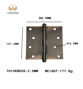 YOYOW - Bisagras de Puerta de Hierro con Acabado Satinado a Precios Accesibles, Bisagras Exteriores de Diseño Moderno con Cierre Suave para Puertas de Madera - Product Image 2