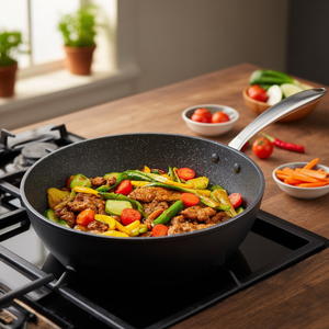Padella profonda da 12 pollici con rivestimento ceramico antiaderente per soffriggere verdure e carne - Product Image 3