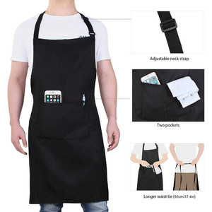 Personalizado Chef Impermeable Delantal De Cocina Limpieza Mesero Barra Trabajo Rojo Rosa Gris Hombres Delantales Para Mujeres - Product Image 4