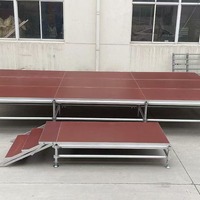 Système d'équipement de scène robuste et de haute qualité, structure de scène en aluminium stable, plateforme de scène pour concert, mariage, fête