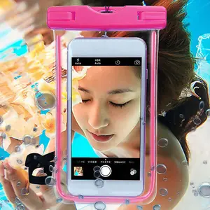 निविड़ अंधकार पानी के नीचे तैरना पाउच सूखी बैग मामले को कवर के लिए iPhone सेल फोन मोबाइल