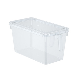 <b>Stackable</b> Refrigerator <b>Storage</b> Box With Handle And Lid Rectangle Plastic <b>Container</b> For Food Organization - Product Image 5