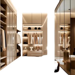 Portes de placard coulissantes doubles en verre sur mesure de luxe italien, portables, autoportantes, en MDF, pour l'utilisation dans la chambre à coucher à domicile - Product Image 1