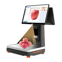 Sistema POS Todo en Uno con Escáner para Android y Windows 10, Máquina de Inventario y Caja Registradora con Báscula para Tienda de Abarrotes