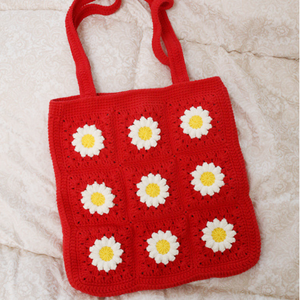 Fait main <span class=keywords><strong>Au</strong></span> <span class=keywords><strong>Crochet</strong></span> Bohème Rétro Bourse De Tournesol <span class=keywords><strong>Mamie</strong></span> Carrés <span class=keywords><strong>Sac</strong></span> - Product Image 4