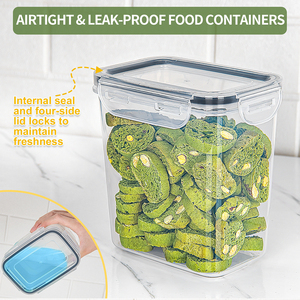 Set di contenitori in plastica trasparente 27 pezzi di alta qualità disponibile in più dimensioni ermetici impilabili per la conservazione della cucina - Product Image 3