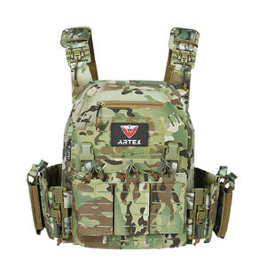 Gilet tactique porte-plaques en polyester noir avec système de dégagement rapide, Molle, Chaleco Táctico, Bandolier, Gilet tactique découpé au laser - Product Image 3