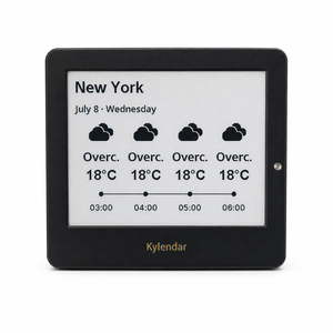 Kylendar Mini Station Météo de Voyage 4,2 pouces à Écran E-Paper, Calendrier de Bureau Compact pour la Préparation de Voyages d'Affaires et la Vérification des Prévisions Hôtelières - Product Image 1