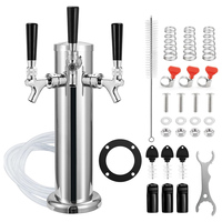 Distributeur de bière à 3 robinets, tour de bière, kit de pièces pour tour de bière, tour en acier inoxydable, robinet en laiton, triple distributeur de bière